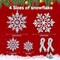 46Pcs Plastic Snowflake Ornament Christmas Glitter Snowflake Hanging Christmas Tree Decorations with Silver Rope for Winter Decorations Tree Window Door Accessories (Iridescent)